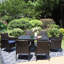 6 - Person Patio Dining Set Umbrella Hole Included Rectangular Table with Cushions Included