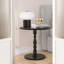 Table d'appoint ronde de 23 po, table d'appoint ronde, petite table pour petits espaces, table de chevet d'appoint moderne avec pieds en bois massif pour le salon, la chambre à coucher, les coins et le bureau-120475425