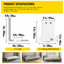 Ensemble de quincaillerie de support pour grand lit simple Murphy (horizontal), blanc