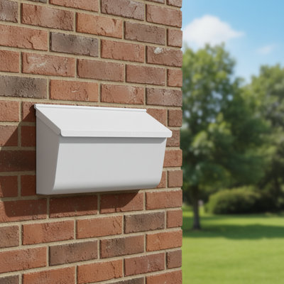 The Mailbox Is Made Of High-Strength Galvanized Steel With A White Powder Coating, Durable And Long-Lasting As New