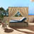 Patio Wicker Adjustable Sun Bed With Curtain-2112919815
