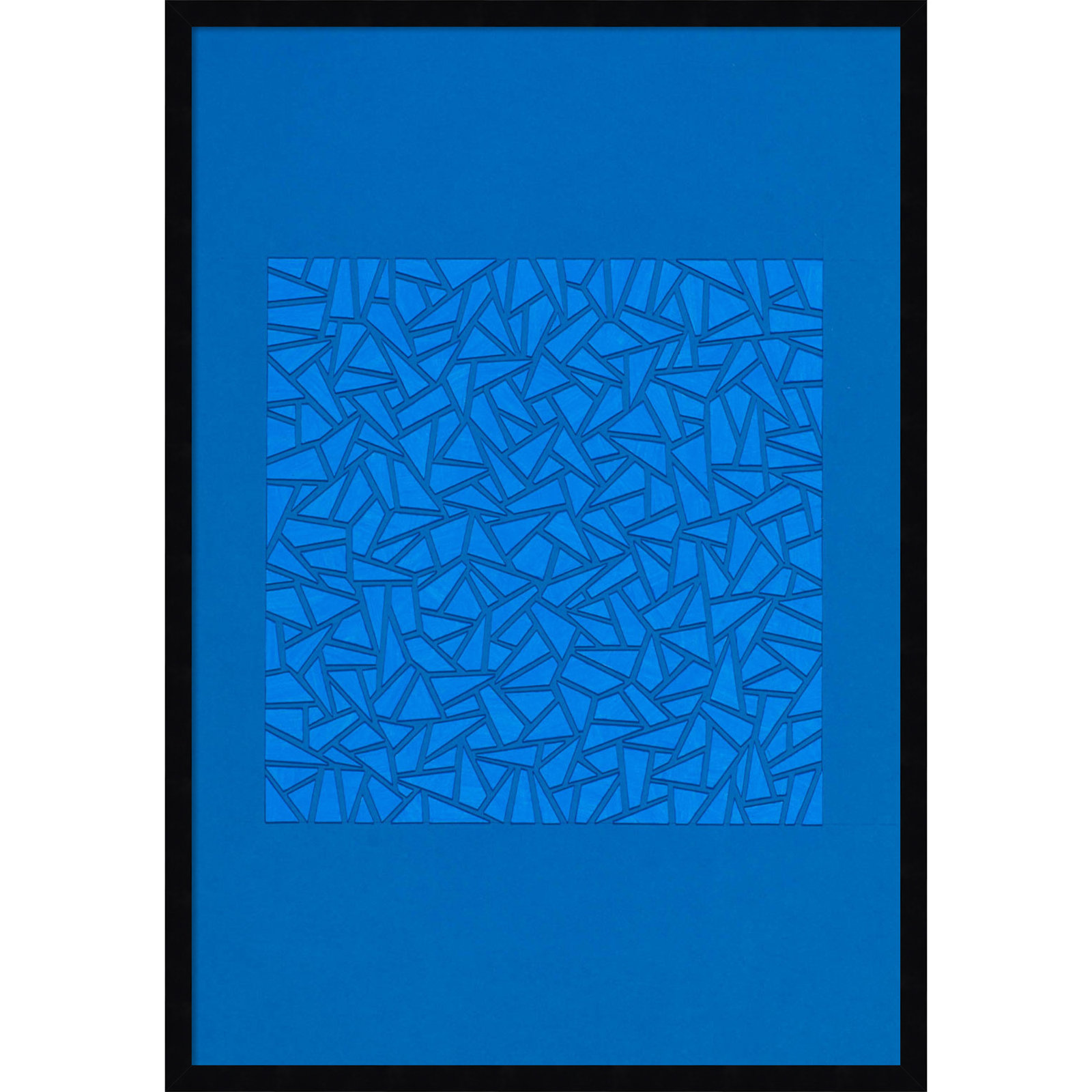 Cadenza "Blue World" Print by Alex Dunn, Black, 33" H x 23" W