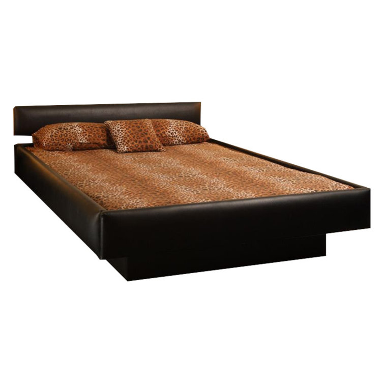 Vail Fabric Upholstered Foam Padded Complete Bed 18" Waveless Deep fill Hard-side Waterbed Mattress
