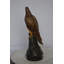 Statue en bronze Hawk on a Rock - Taille: L 12 po x l 9 po x H 22 po.