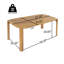 Table de salle à manger d'extérieur en bois d'acacia