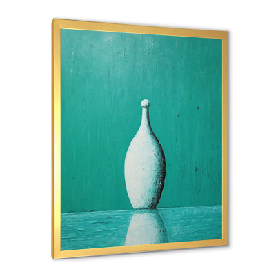 Tenpin turquoise sur toile