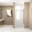 Porte de douche pivotante, cadre en aluminium chromé, demi-cadre-120568670