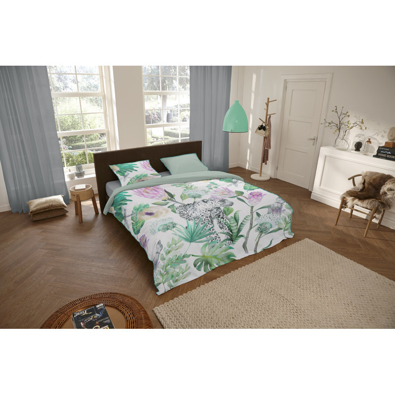 Volterra Floral Duvet Cover Set with Pillowcases, Single - 1 Pillowcase (80 x 80 cm)