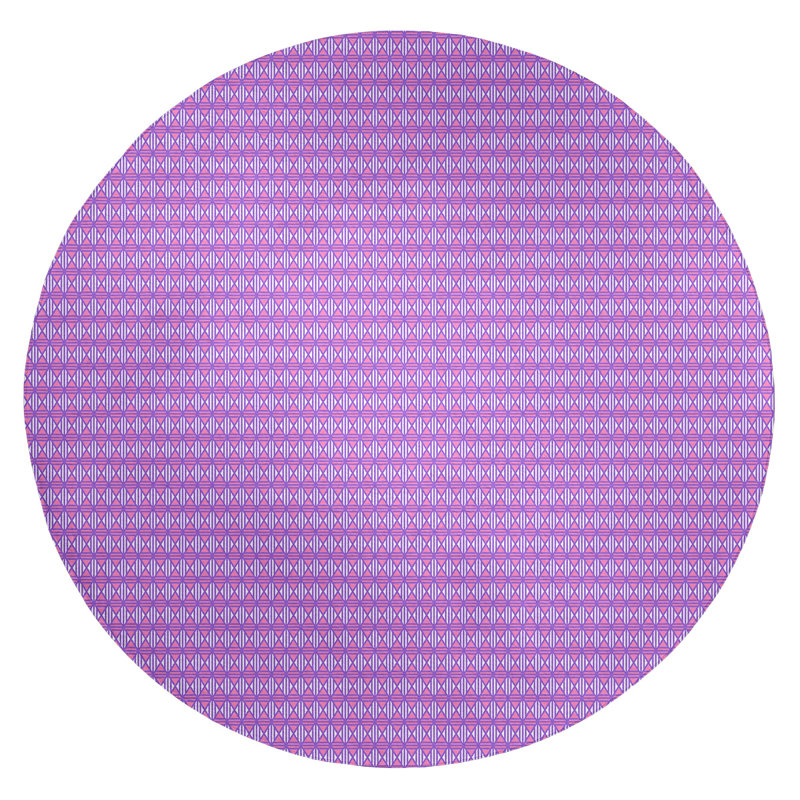 Tapis de carreau mauve, Rond 5 pi