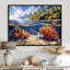 Impression d'art mural brun et bleu grande barrière de corail III - corail-898805388-898805430