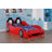 Anajia Wood Twin LED Race Car Bed Red-98438999