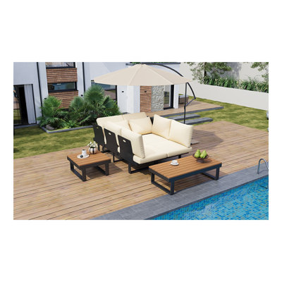 Ensemble de conversation pour canapé modulaire d'extérieur