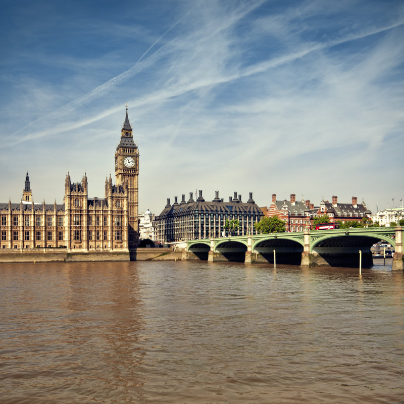 The House Of Parliament In London - Wrapped Canvas Print, 30cm H x 46cm W