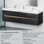 Meuble-lavabo mural avec lavabo, armoire de rangement flottante avec comptoir et tiroirs à fermeture douce, idéal pour l'organisation de la salle de bain-109398202-109398207