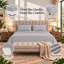 Ensemble de draps 4 pièces, 100 % coton, 800 fils/cm², format California King, gris pâle-136169113-136169123