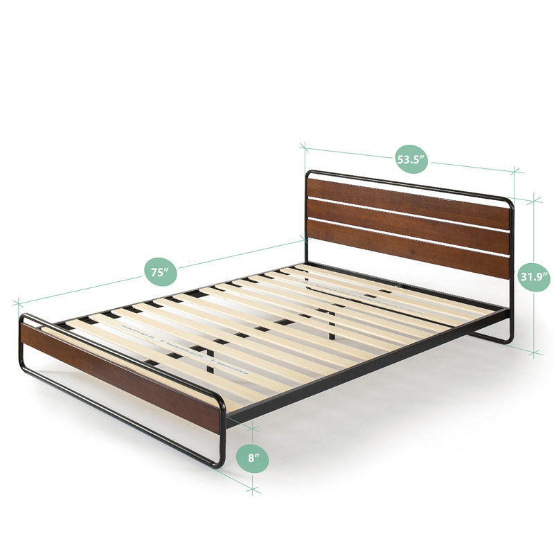 Holmdel Metal Slat Bed, Full