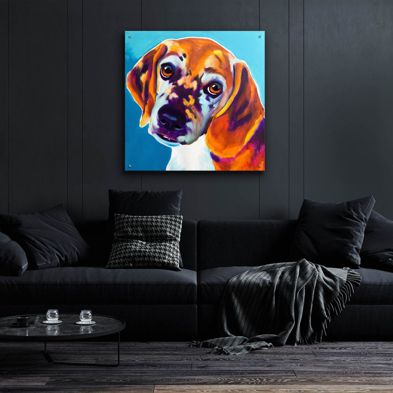 "Beagle Bj" par Dawg Painter, H 36 po x l 36 po