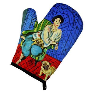 Caroline's Treasures Lady with Her Pug Oven Mitt