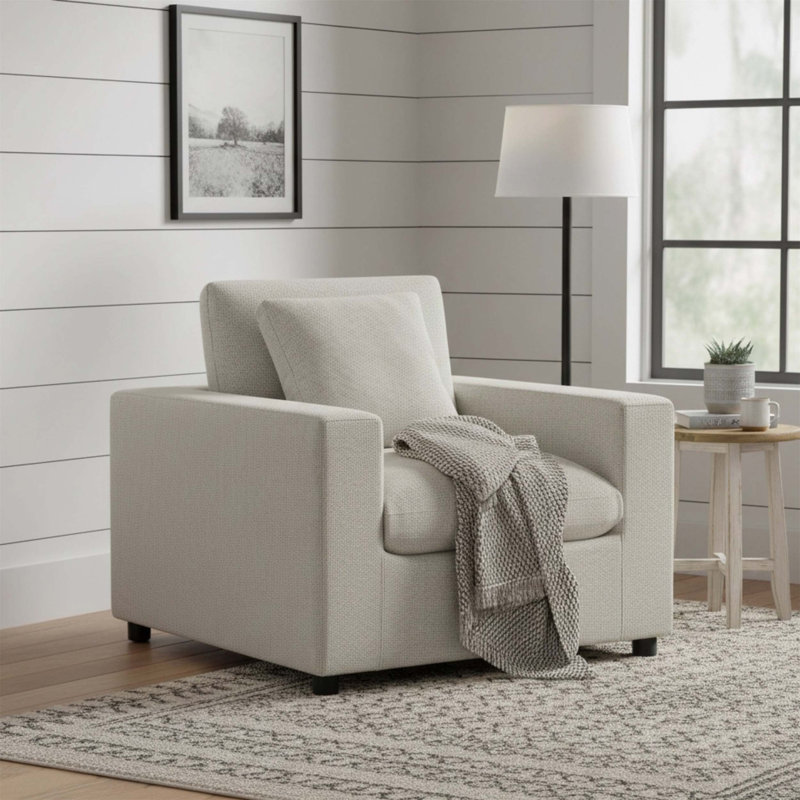 Fauteuil en velours côtelé Chelsea, Beige