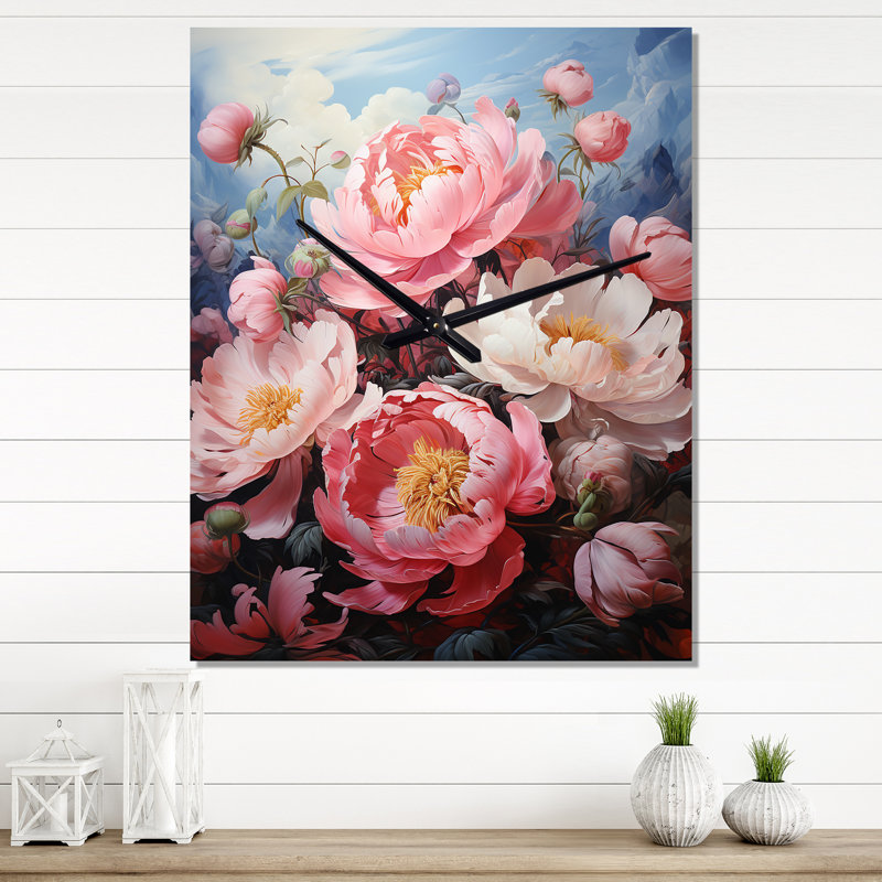 Jazyah - Horloges murales florales, Grand