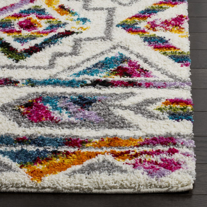 Breanna Shag Performance Geometric Rug, Rectangle 6'7" x 9'2"