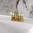 Kingston Brass Restoration Two-Handle 3-Hole Deck Mount 4" Centerset Bathroom Faucet with Plastic Pop-Up-1427065412
