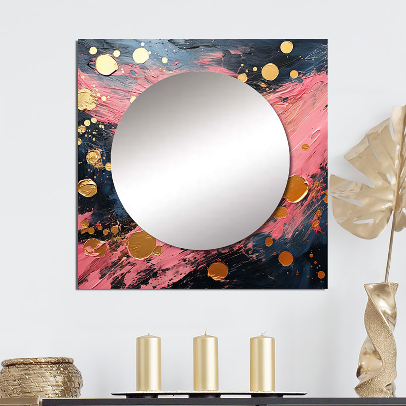 Meinie - Abstract Large Square Mirror For Wall Art Decor, 23" x 23"