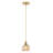 1-Amber glass round dimmable pendant light