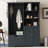 Hall Tree with Storage Bench, Shelves, Cabinets, Drawers, Hooks-115757648