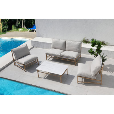 4 - Person Garden Lounge Set with Cushions