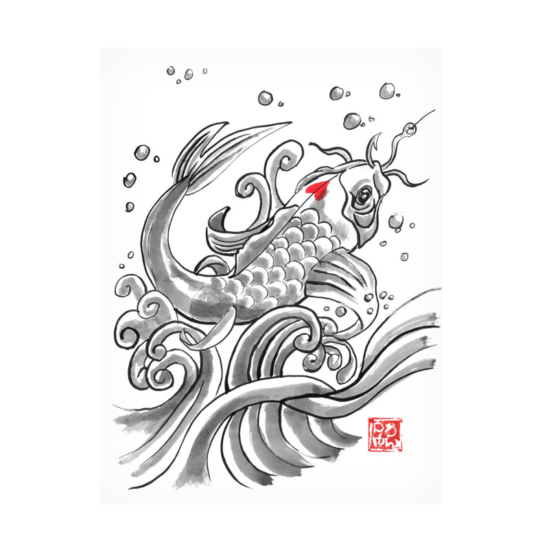 Péchane Koi, H 19 po x l 14 po