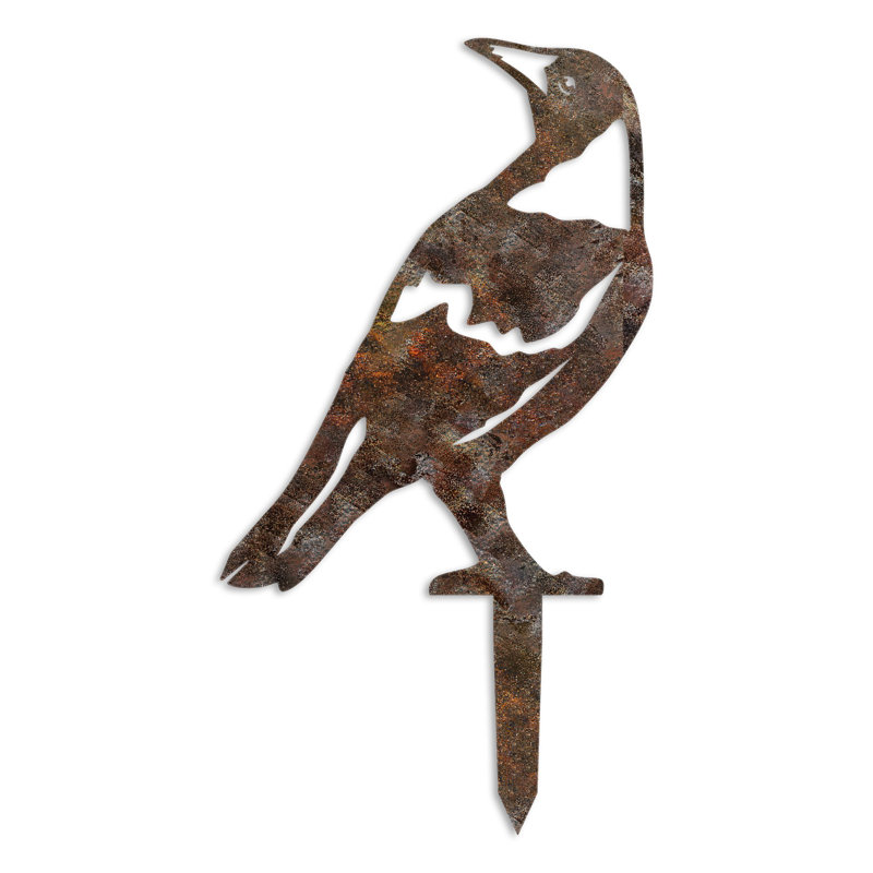 Hand-Painted Decorative Garden Object, 19.7 x 10.6 inches | 100% Metal, Thickness: 0.06 inches | Lightweight at 0.9 lbs, No Assembly Required | Unique Color Variations for Elegant Outdoor Décor