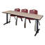 Table de formation Neyland Cain T-Base et 3 chaises empilables-32520361-32520359