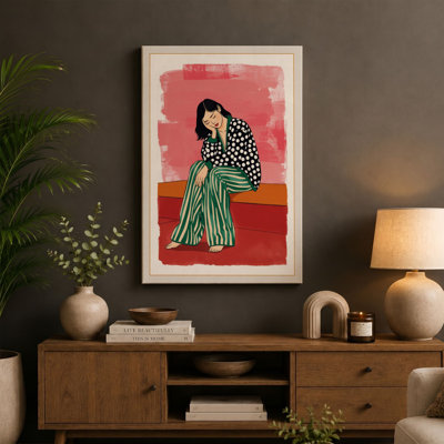 Figure in Contemplation Modern - Wrapped Canvas