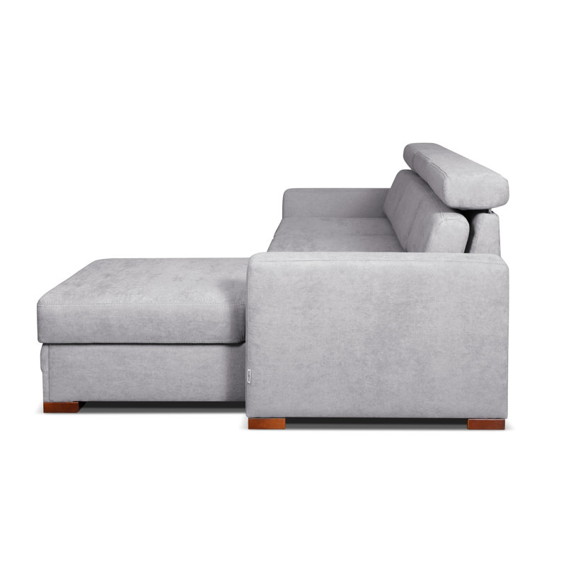 Daveney 3 Seater Sofa Bed, Grey, Right Hand Facing, Clic Clack