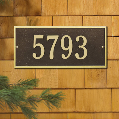 Hartford 1-Line Wall Address Plaque