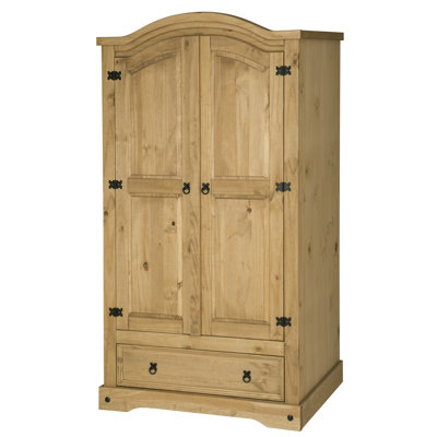 Spearville 2 Door Solid Wood Wardrobe