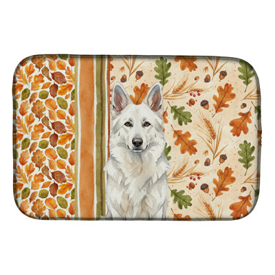 Tapis de séchage blanc White German Shepherd Heirloom