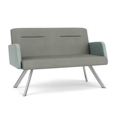 Willow Lounge Reception Loveseat Steel Legs