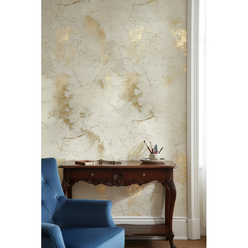 Papier peint abstrait mural amovible beige