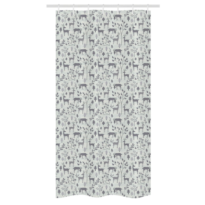 Ervisa Shower Curtain with Hooks Included, 72" H x 36" W