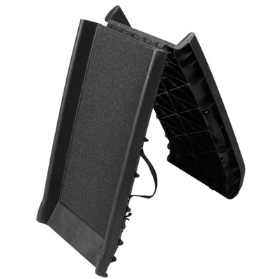 Black Pet Ramp For Off-Road Travel - Robust And , Supports 90Kg Pets, Slip Design, Foldable To Save Space Facilitate Transportation Processes Journeys Strong Slip, Easy Transport & Conservation