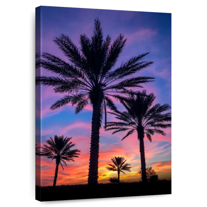 Harnek Dramatic Sunset Palms, 36" H x 24" W