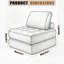 Pouf en velours côtelé pour salon, chambre et dortoir, mini-canapé douillet et confortable, idéal pour se détendre