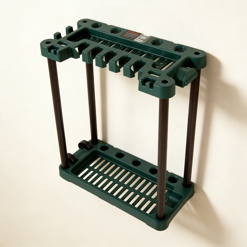 Support de rangement pour outils de jardin - Rangez jusqu'à 40 outils de jardin, intérieur / extérieur