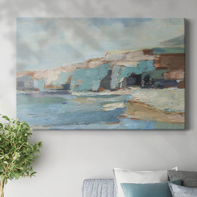 Turquoise Cliff Wall II-Gallery Wrapped Canvas