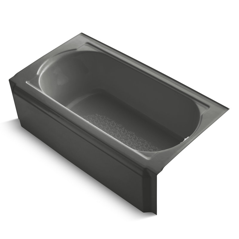 Memoirs Alcove 60" x 33.75" Soaking Bathtub, Thunder Gray