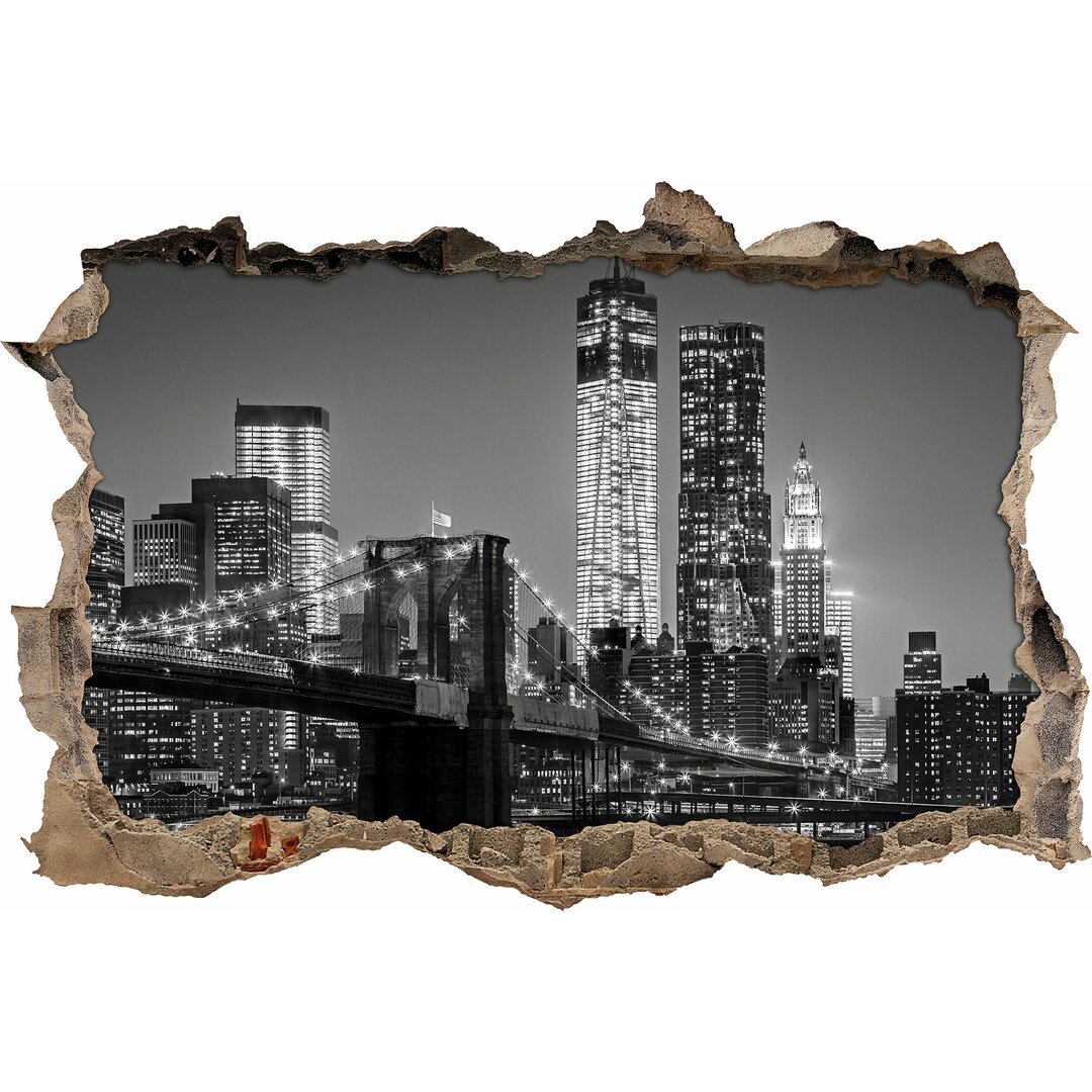 Wandtattoo New-York-Skyline bei Nacht