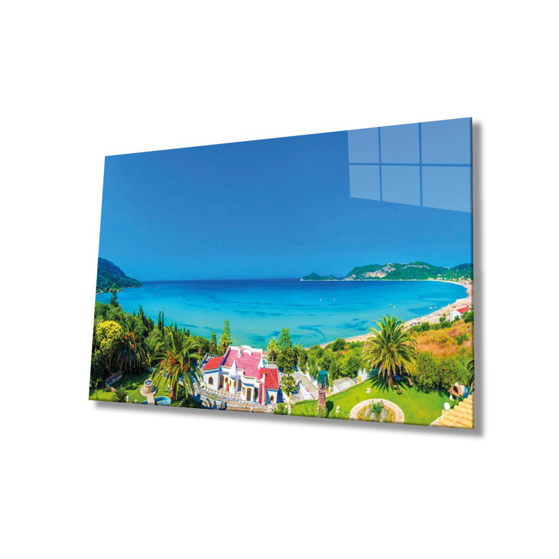 Élégante peinture décorative en verre trempé 18,1 po x 28,3 po | 100% verre trempé, épaisseur: 0,16 pouce | Superbe œuvre d'art pour la décoration intérieure, le salon et les espaces de bureau, durable et facile à nettoyer