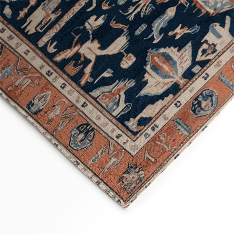 Tapis turc intérieur et extérieur brun, Rectangle 5 pi x 7 pi